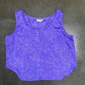 Vintage Tuw Mervyns Size Large Purple Lace Tank Top